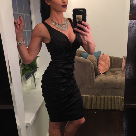 xscape by joanna chen black dress